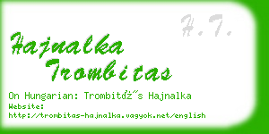 hajnalka trombitas business card